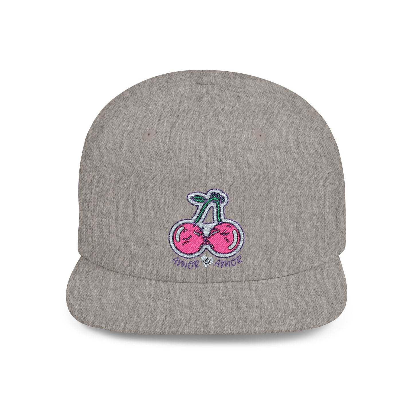 Amor es Amor Cherry Flat Bill Snapback Hat