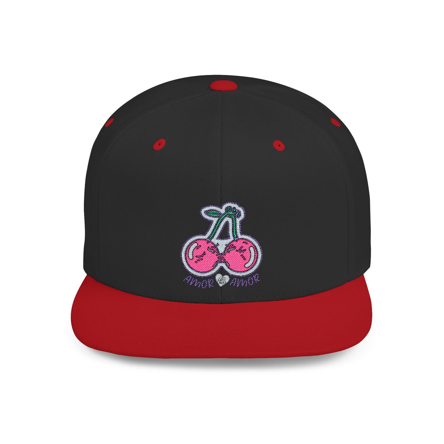 Amor es Amor Cherry Flat Bill Snapback Hat