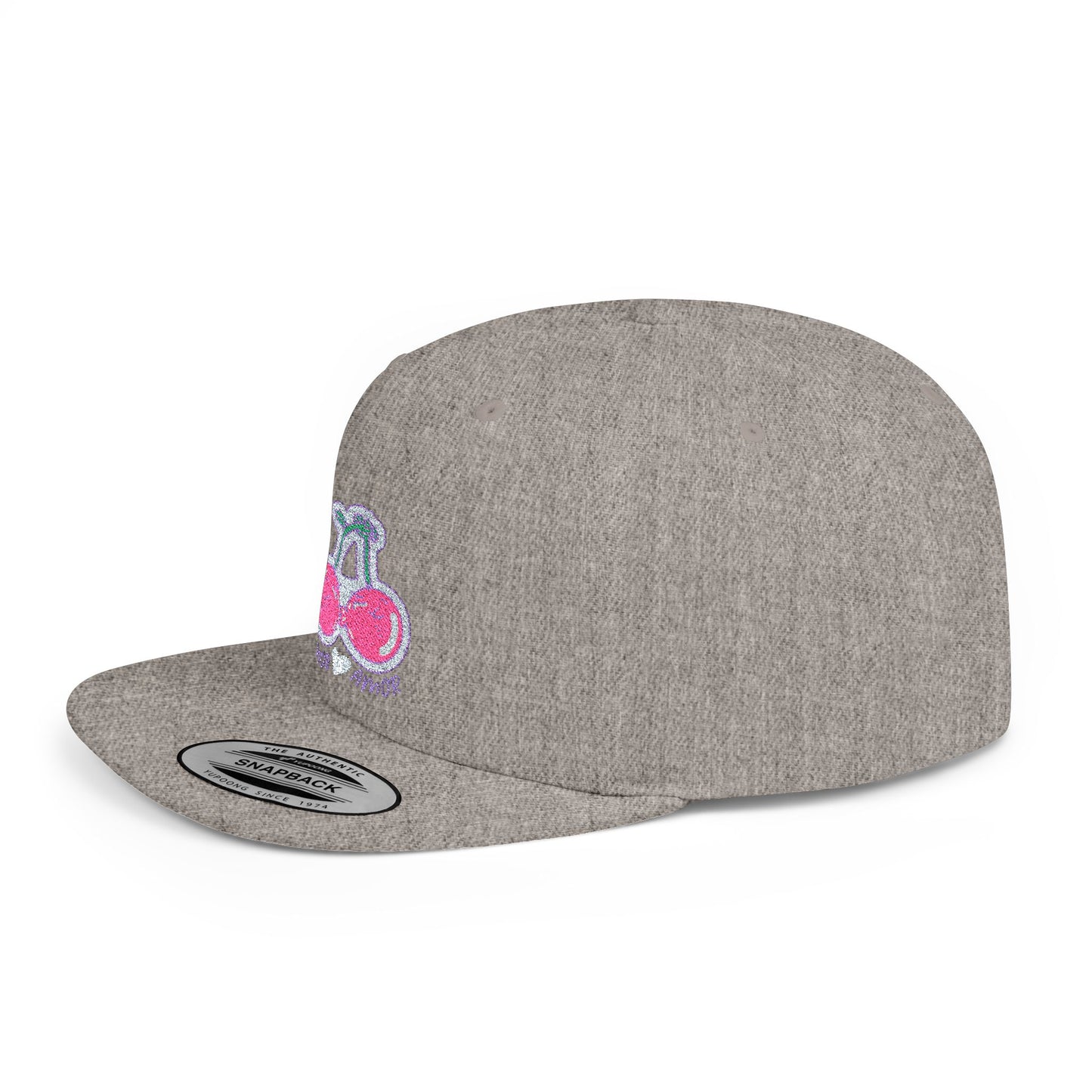 Amor es Amor Cherry Flat Bill Snapback Hat