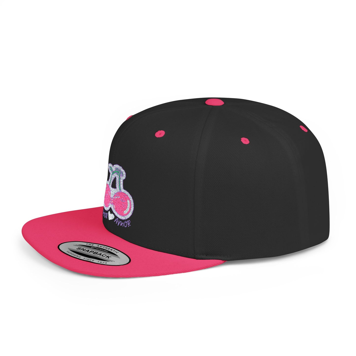 Amor es Amor Cherry Flat Bill Snapback Hat
