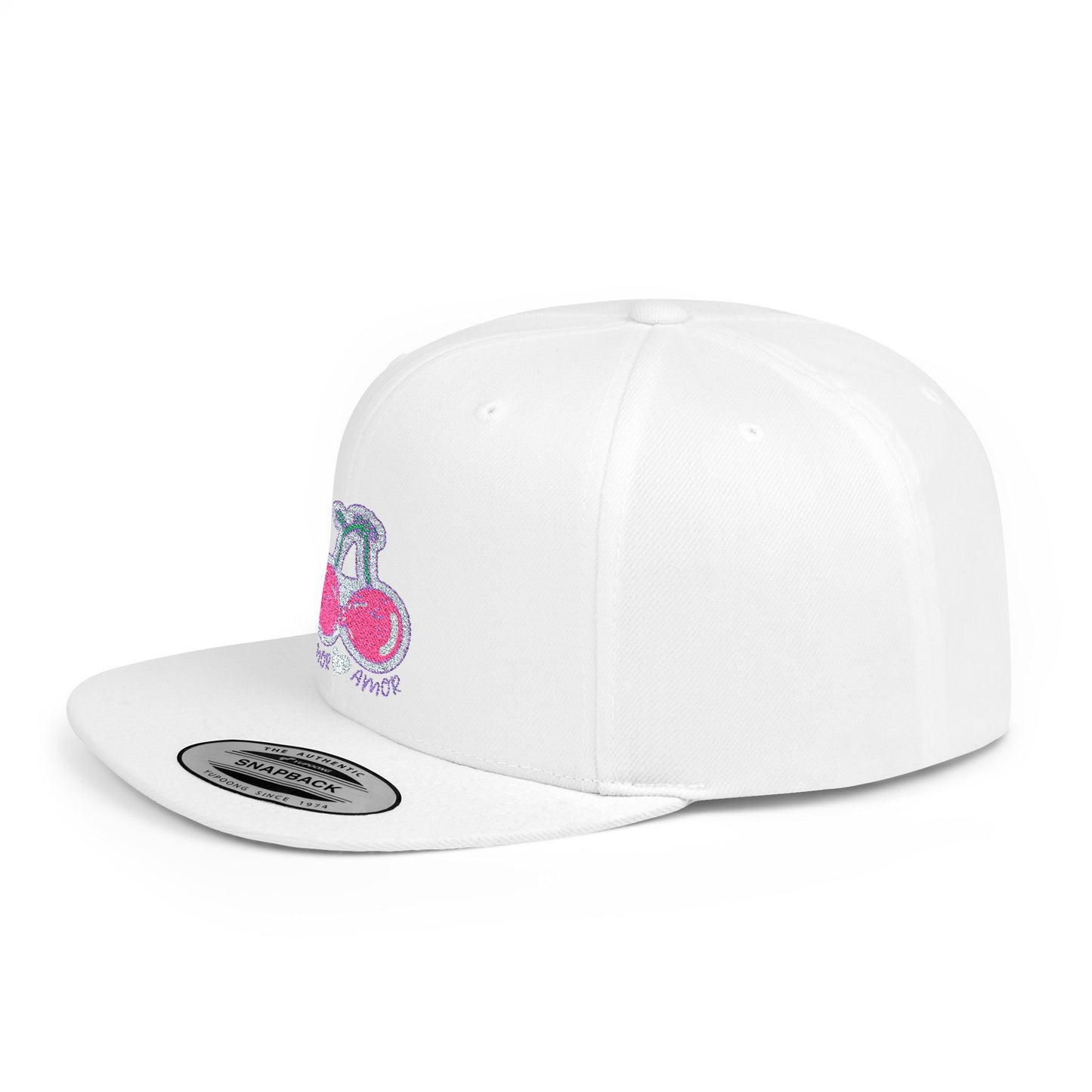 Amor es Amor Cherry Flat Bill Snapback Hat