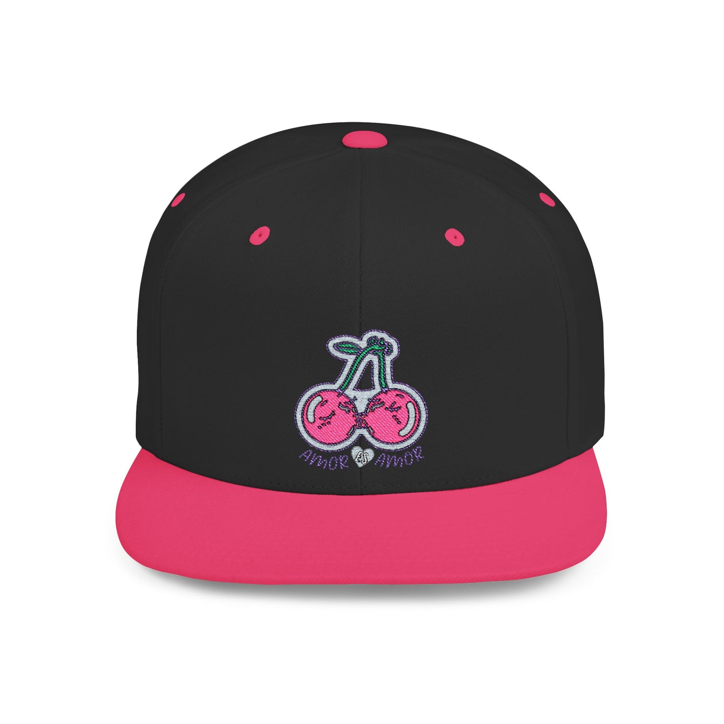 Amor es Amor Cherry Flat Bill Snapback Hat