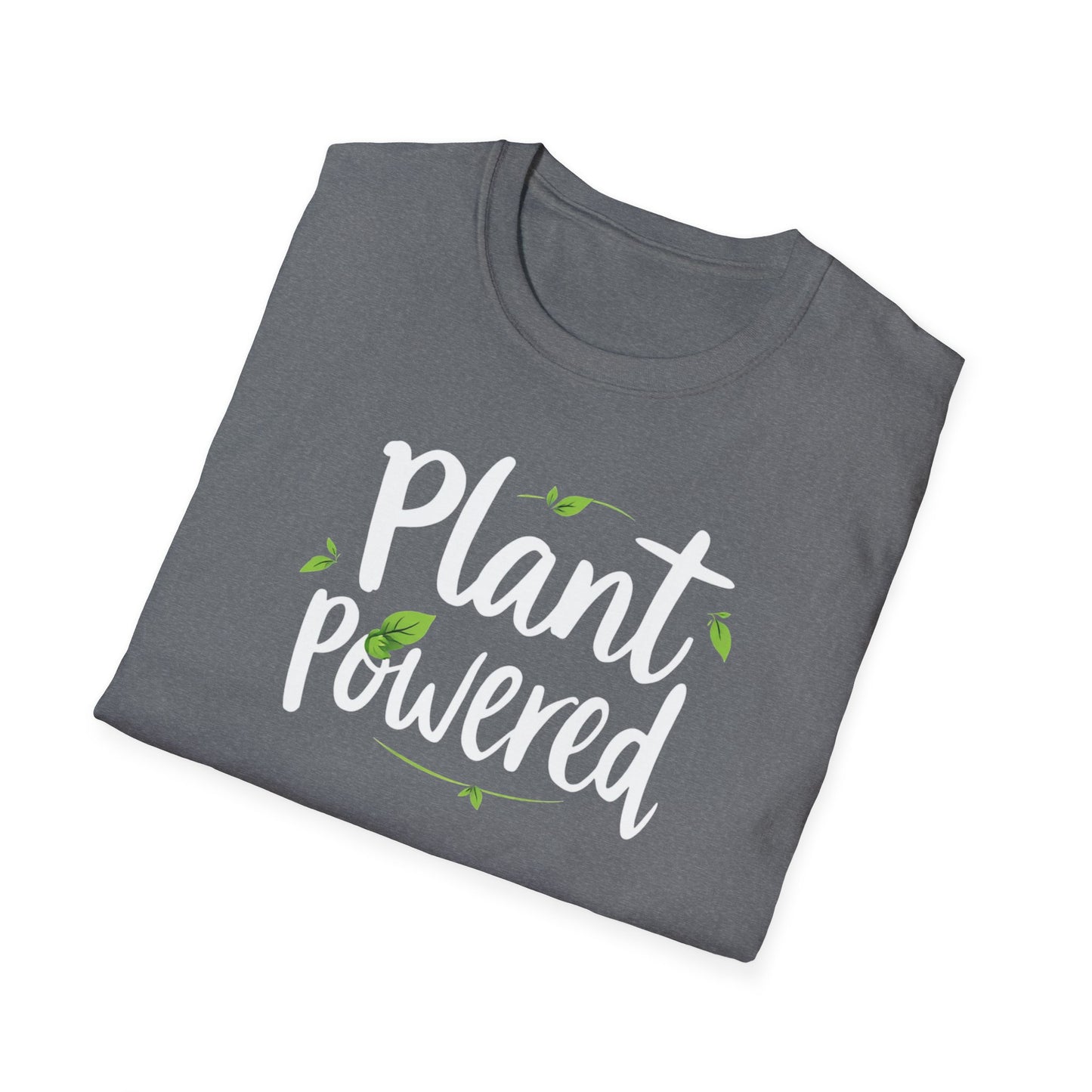 Plant Powered Unisex Softstyle T-Shirt | Eco-Friendly Fashion Tee, Gift for Plant Lovers, Vegan Pride, Casual Wear, Sustainable Clothing