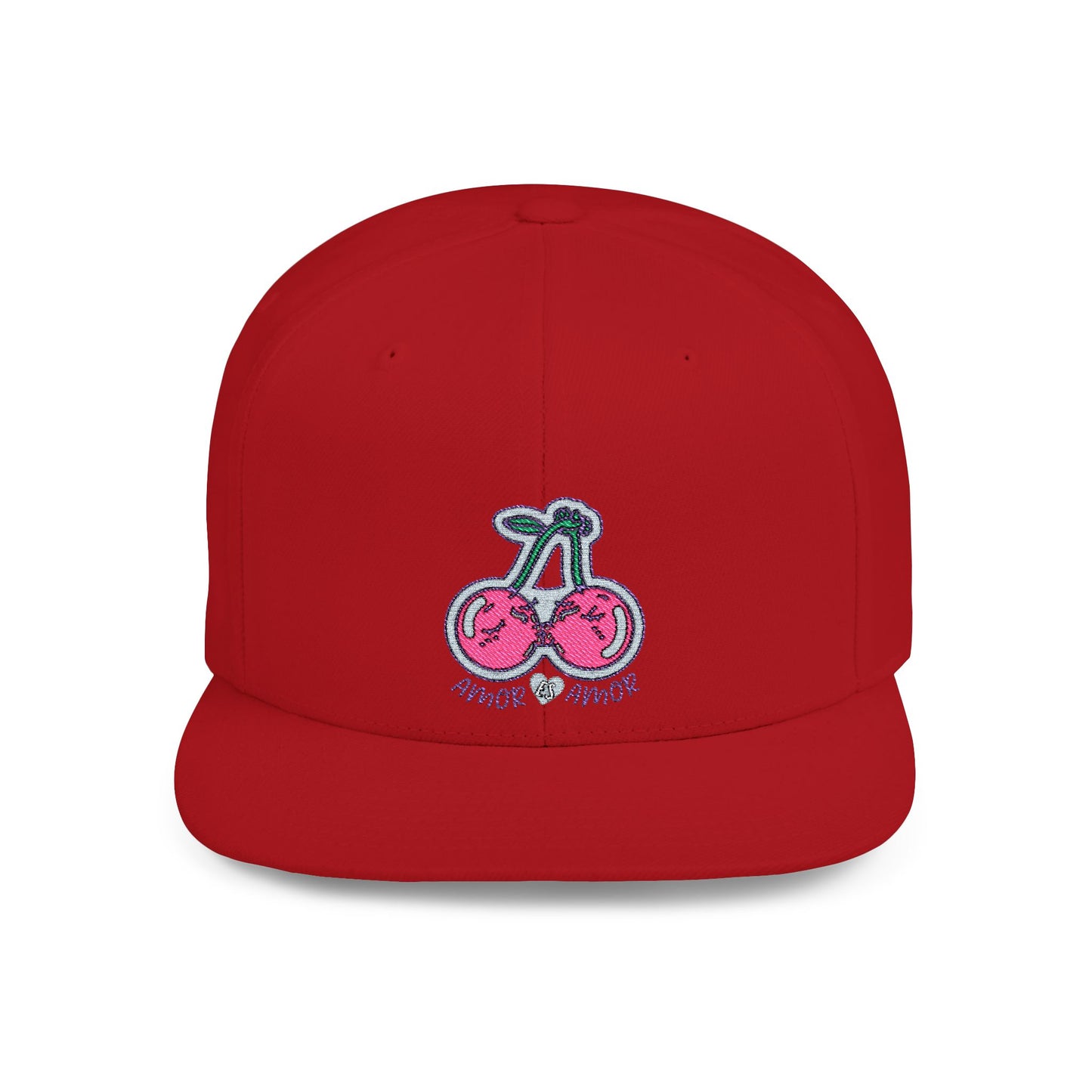 Amor es Amor Cherry Flat Bill Snapback Hat