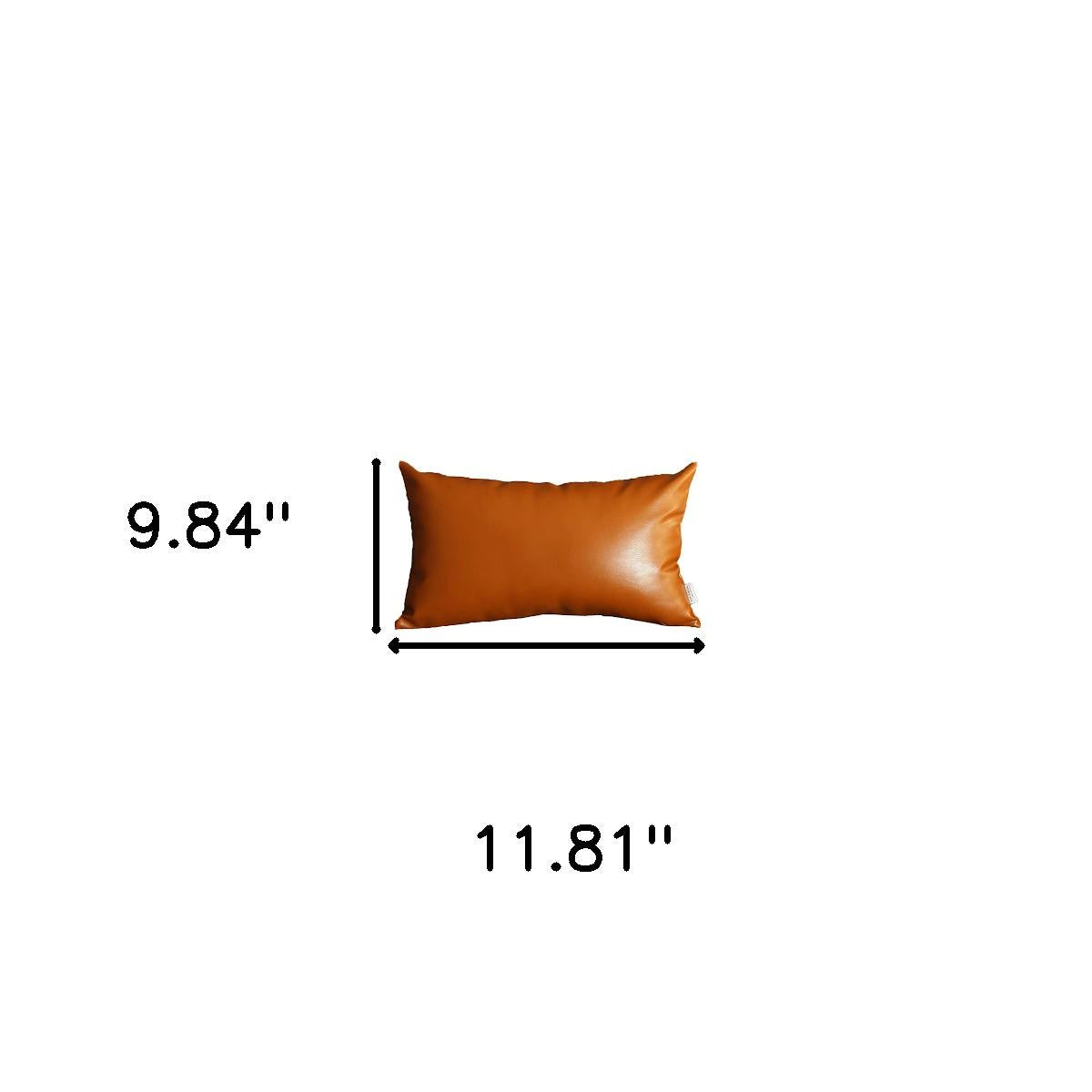 Decorative Vegan Faux Leather Throw Pillow Set of 2-6