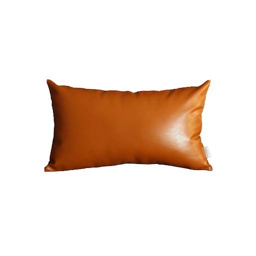 Decorative Vegan Faux Leather Throw Pillow Set of 2-2