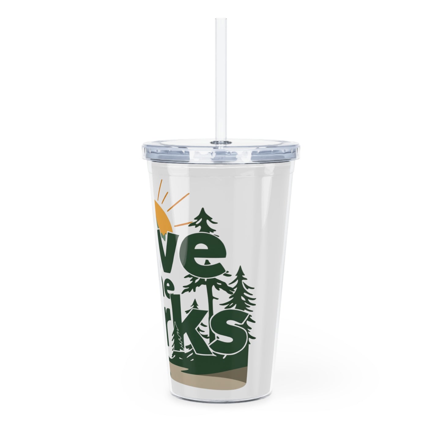Save the Parks Travel Cup Eco-Friendly Plastic Tumbler with Straw