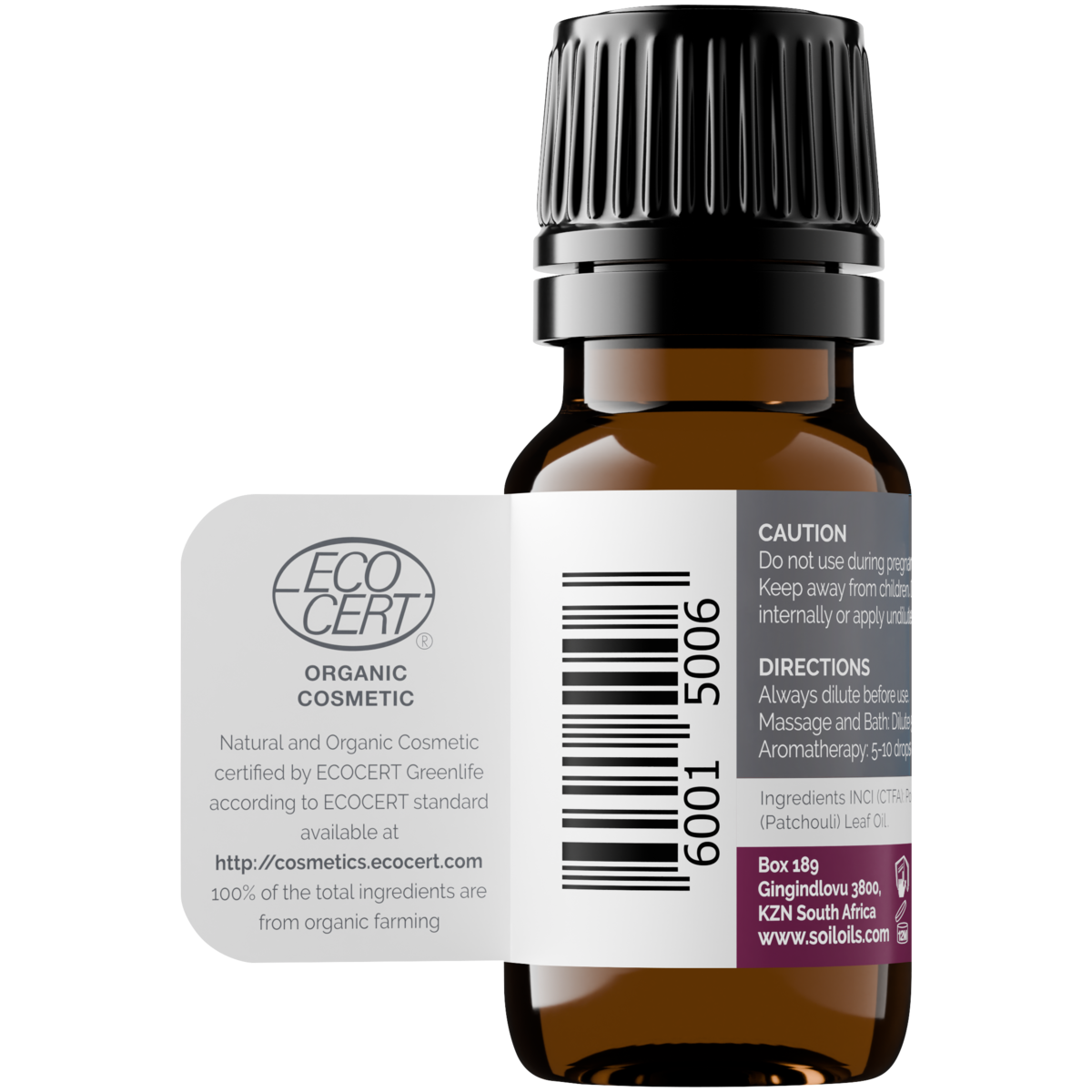 Organic Patchouli Essential Oil (Pogostemon Cablin) 10ml