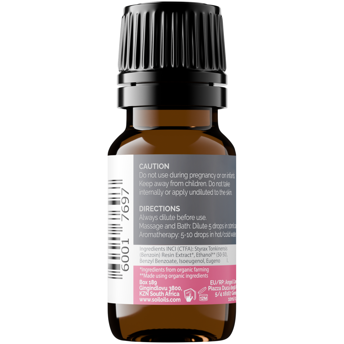 Organic Benzoin Essential Oil (Styrax Tonkinensis Resin and Alcohol) 10ml