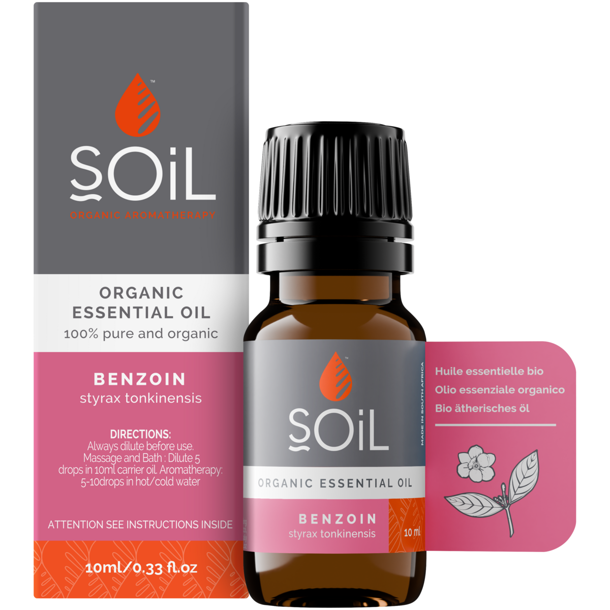 Organic Benzoin Essential Oil (Styrax Tonkinensis Resin and Alcohol) 10ml