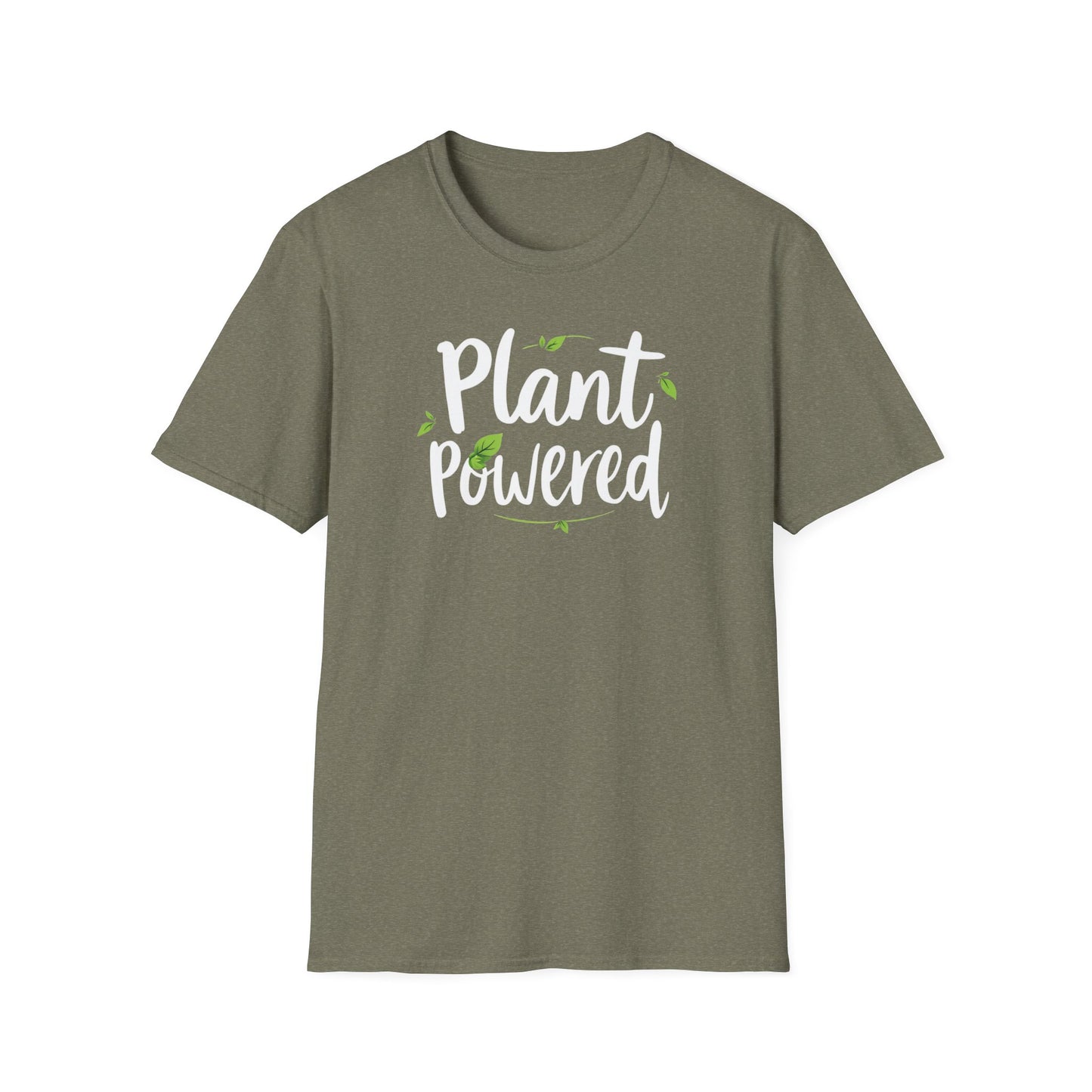 Plant Powered Unisex Softstyle T-Shirt | Eco-Friendly Fashion Tee, Gift for Plant Lovers, Vegan Pride, Casual Wear, Sustainable Clothing