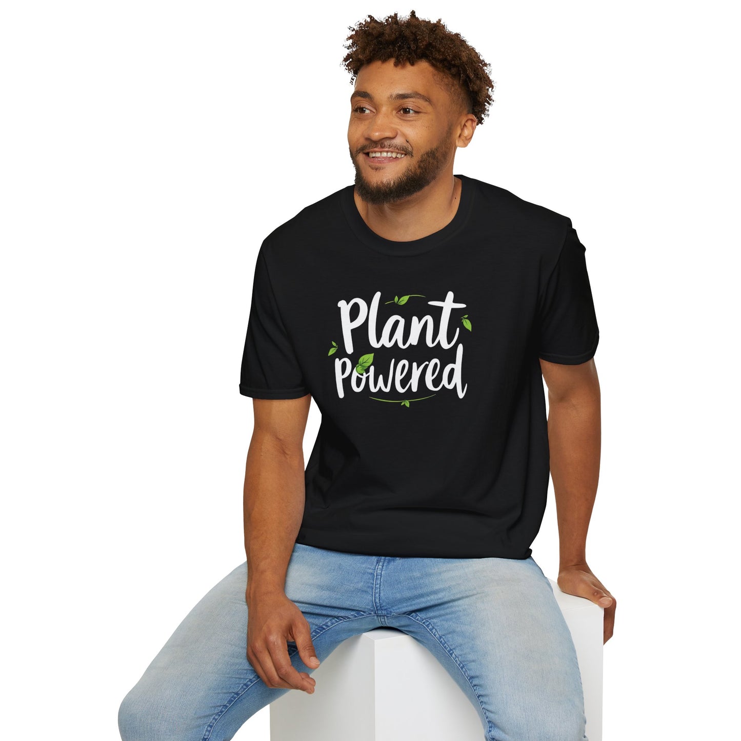 Plant Powered Unisex Softstyle T-Shirt | Eco-Friendly Fashion Tee, Gift for Plant Lovers, Vegan Pride, Casual Wear, Sustainable Clothing