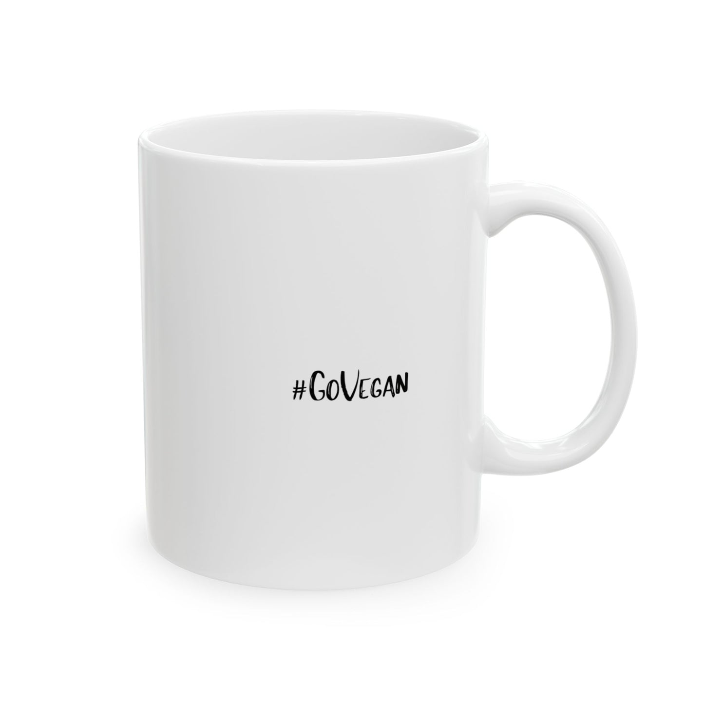 Won't Shut Up Vegan Smiley Face Mug - 11oz & 15oz - Perfect for Coffee Lovers