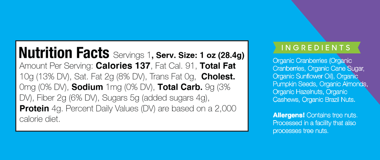 1 oz. Organic Heart Heathy Trail Mix - Pack of 6-1