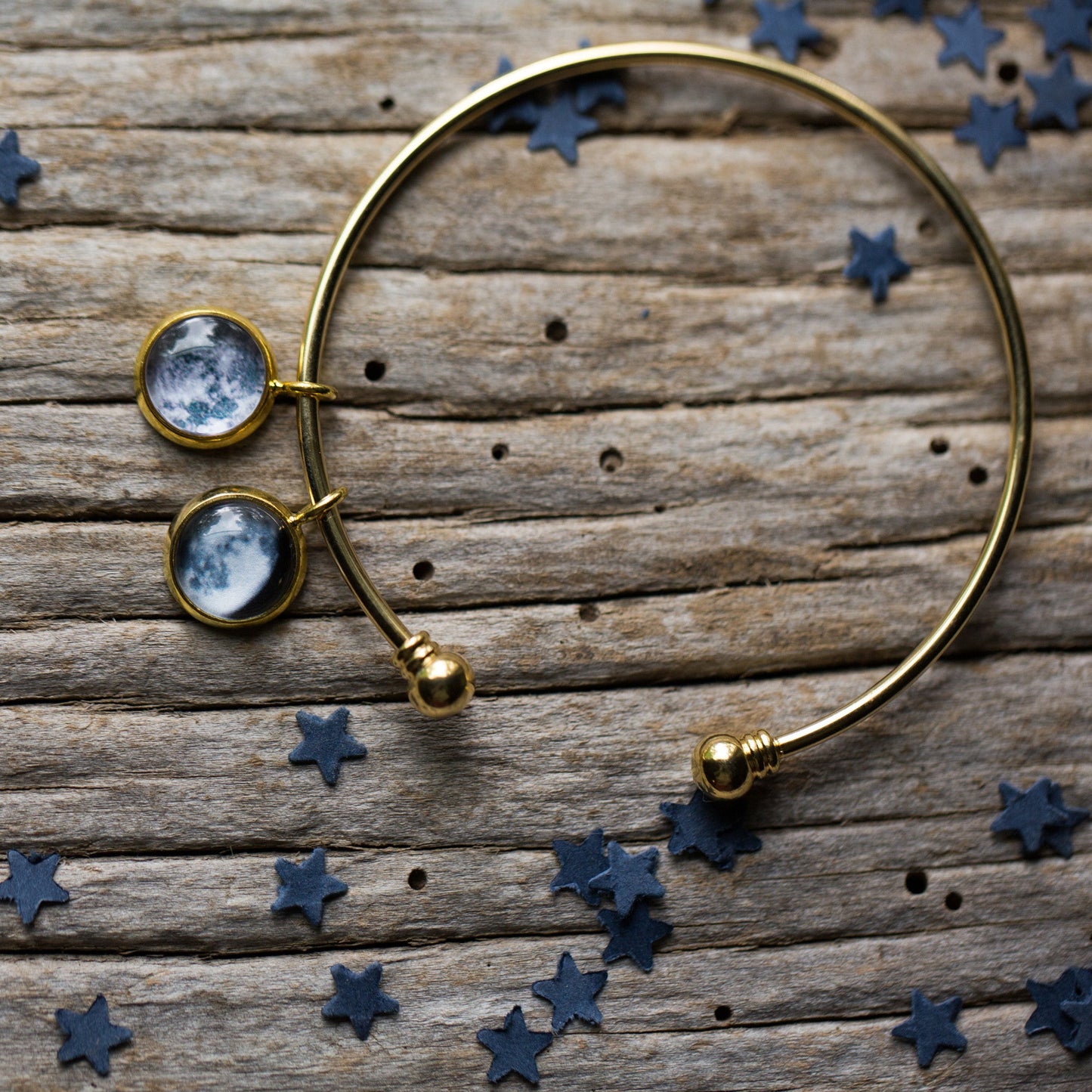 My Moon Custom Family Charm Bracelet with Multiple Moons