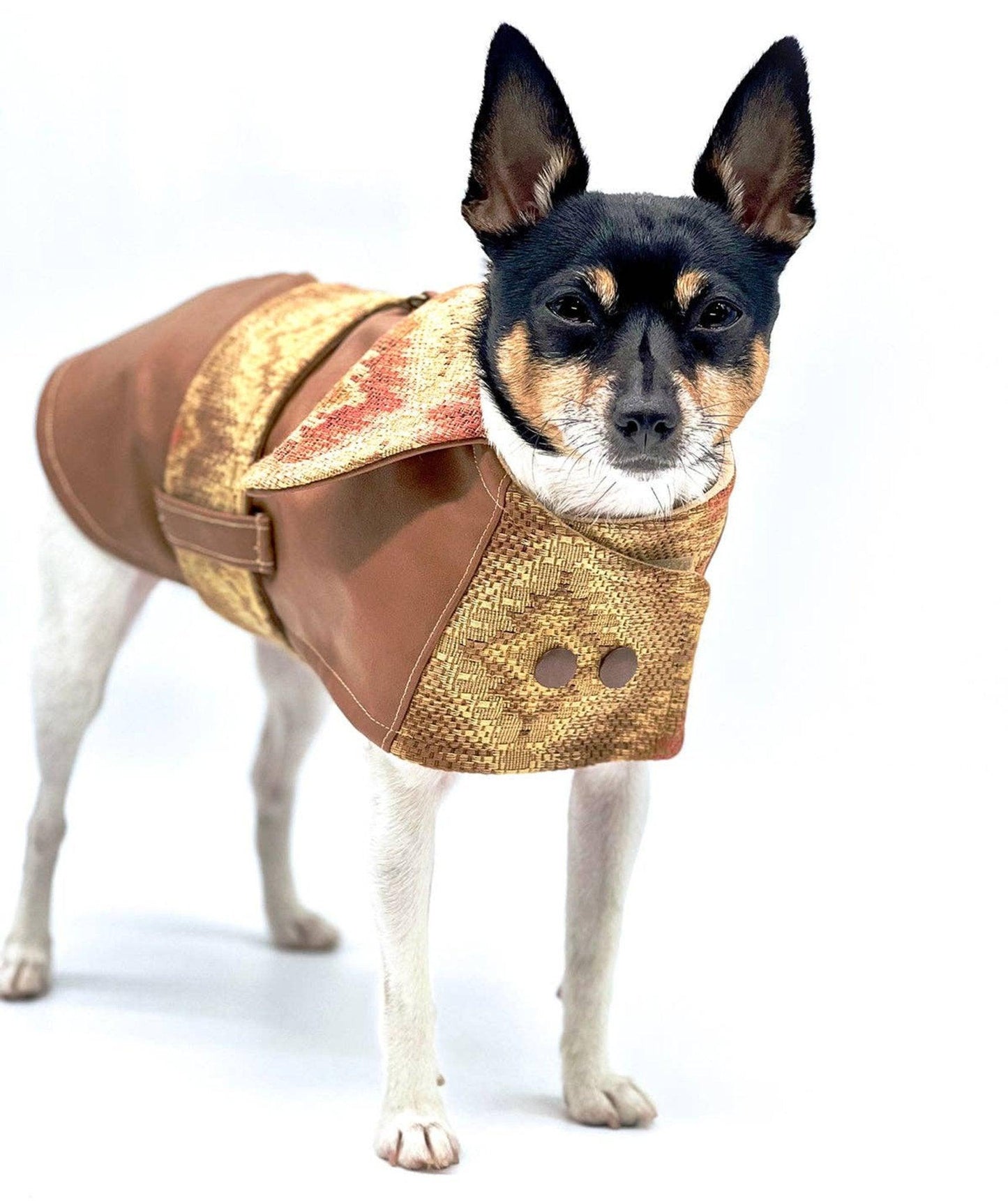 DCNY Adjustable Vegan Faux Leather Southwest Coat-3