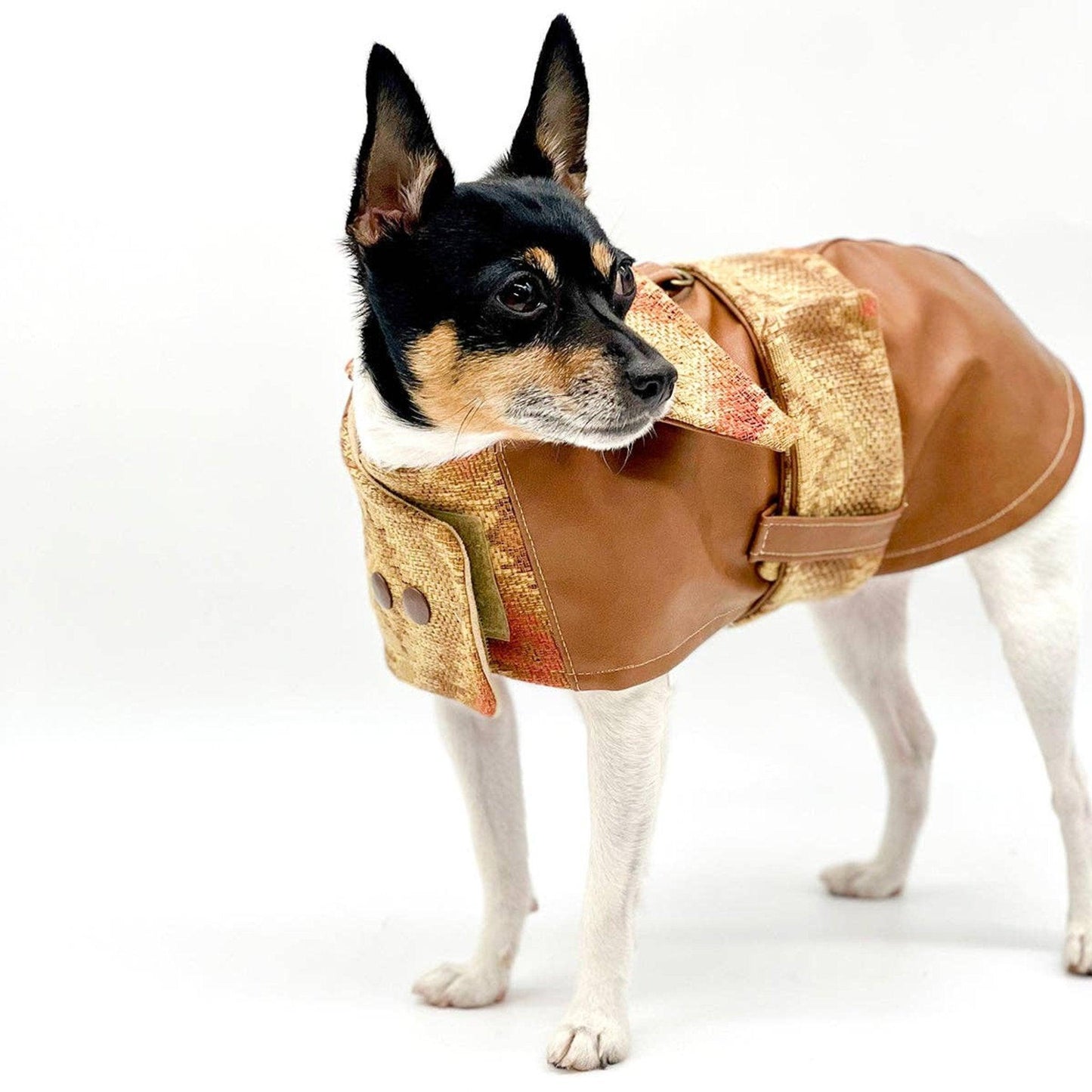 DCNY Adjustable Vegan Faux Leather Southwest Coat-5