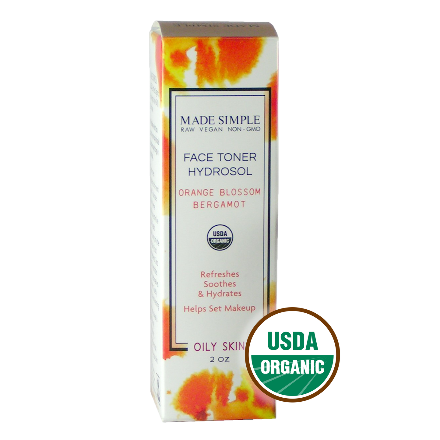 Orange Blossom Bergamot Face Toner for Oily Skin - Certified Organic, Vegan & Cruelty-free-2