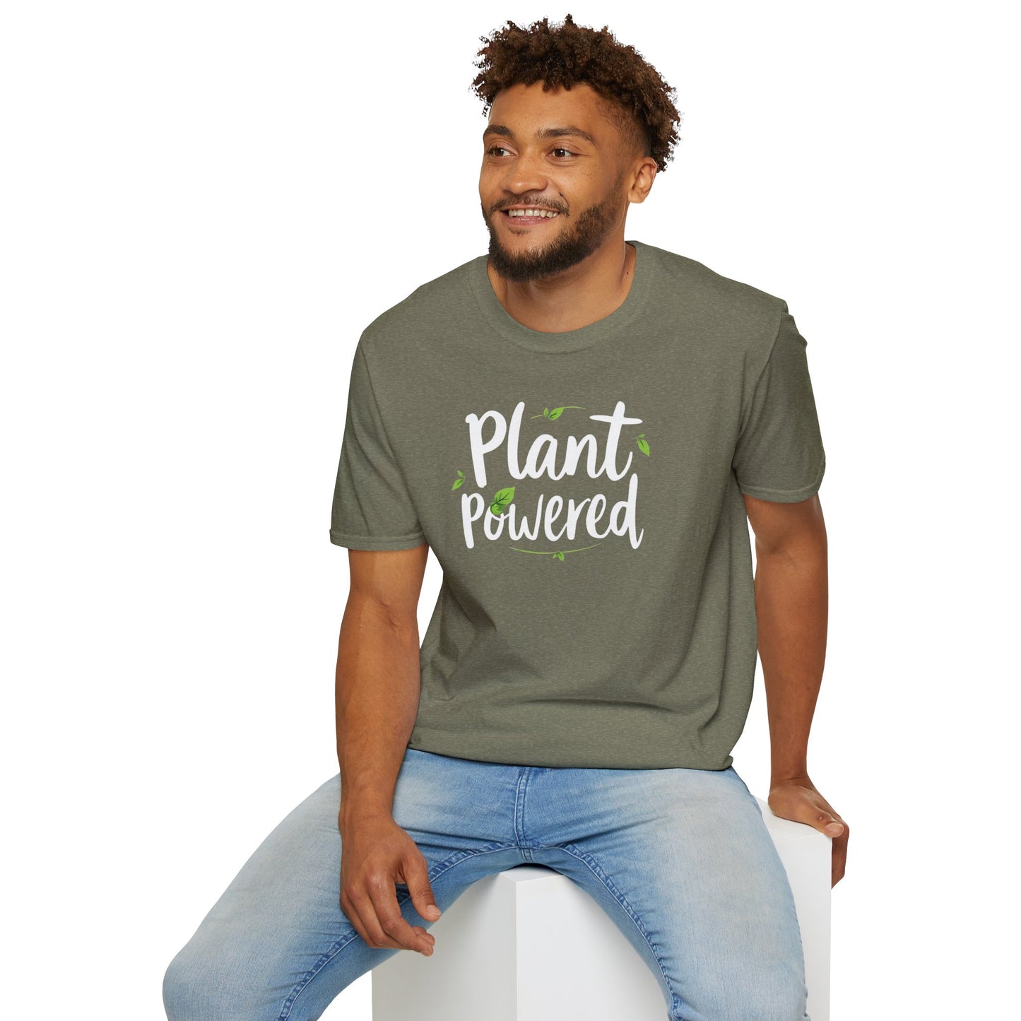 Plant Powered Unisex Softstyle T-Shirt | Eco-Friendly Fashion Tee, Gift for Plant Lovers, Vegan Pride, Casual Wear, Sustainable Clothing