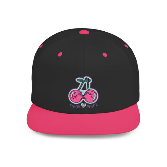 Amor es Amor Cherry Flat Bill Snapback Hat