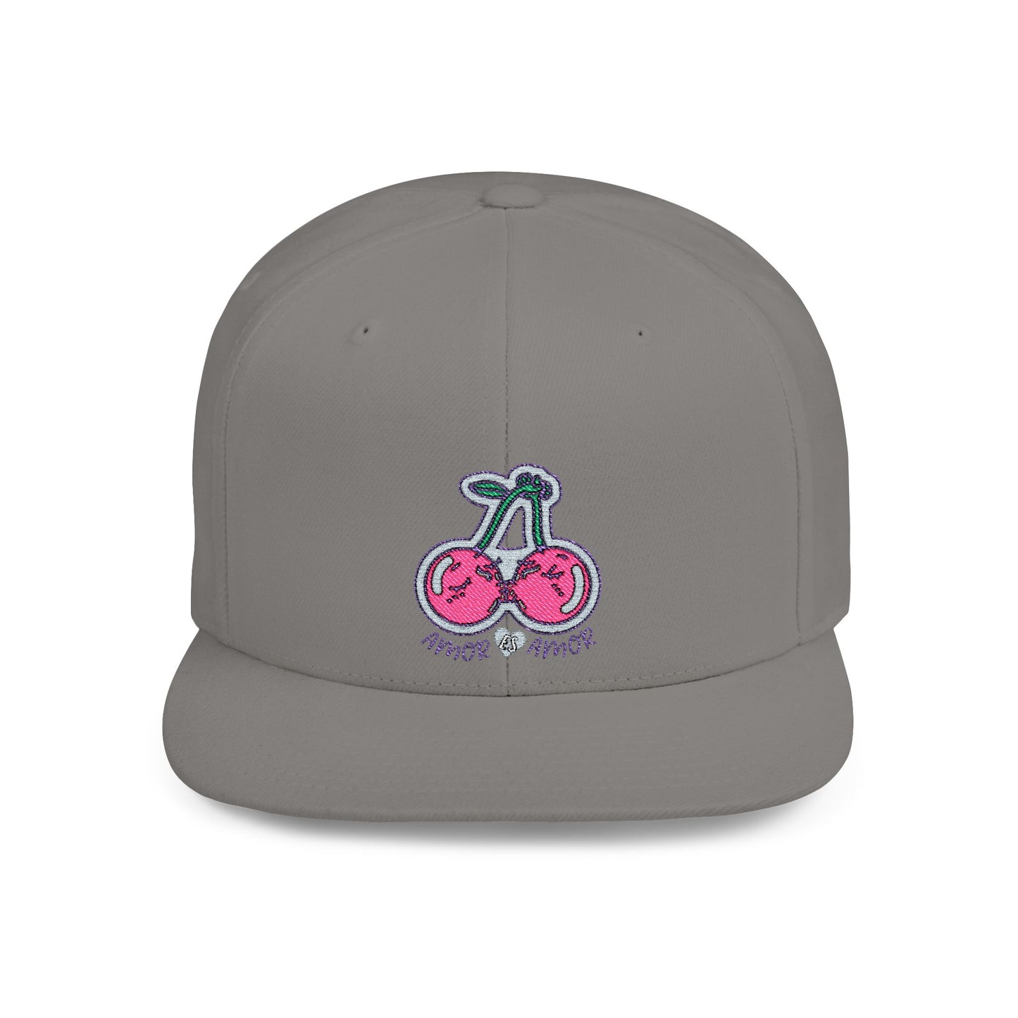 Amor es Amor Cherry Flat Bill Snapback Hat