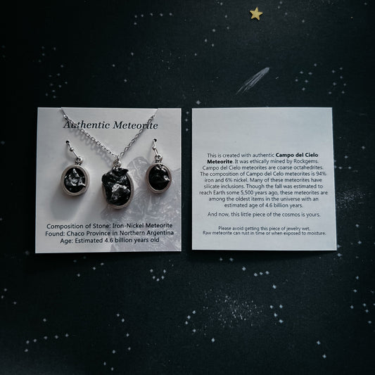 Crescent Moon Wrap Ring with Authentic Meteorite