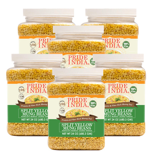 Indian Split Yellow Mung Lentils - Protein & Fiber Rich Moong Dal Jar