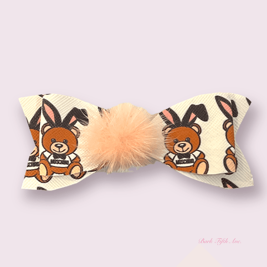 Pawchino Elegant Vegan Leather Dog Hair Barrette-1