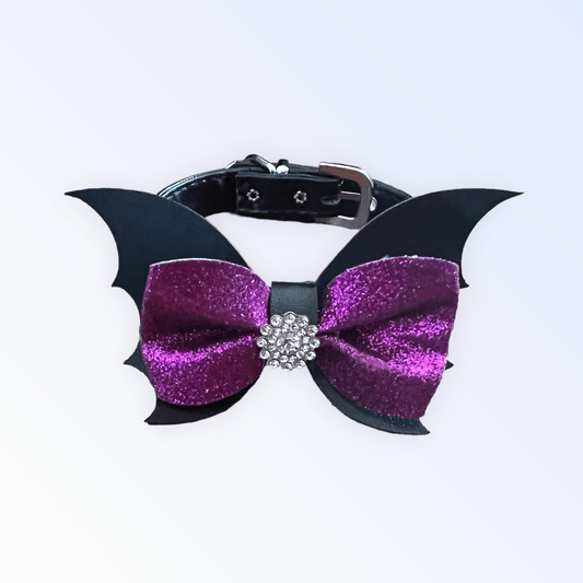 Fa-BOO-lous Vegan Leather Bat Necklace-1