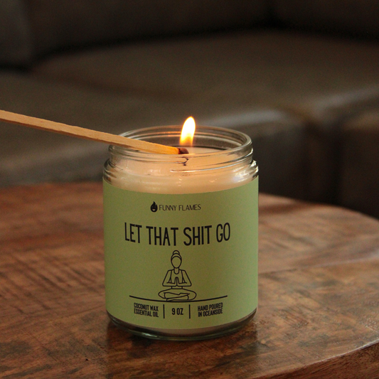 Let That Shit Go Green Candle
