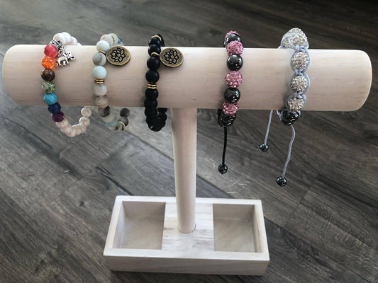 Yoga Bracelets Black Beaded with Spiritual Charms - 2025 New Products