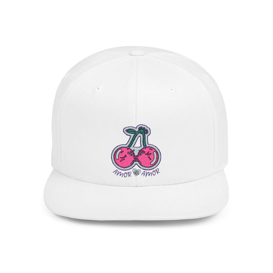 Amor es Amor Cherry Flat Bill Snapback Hat