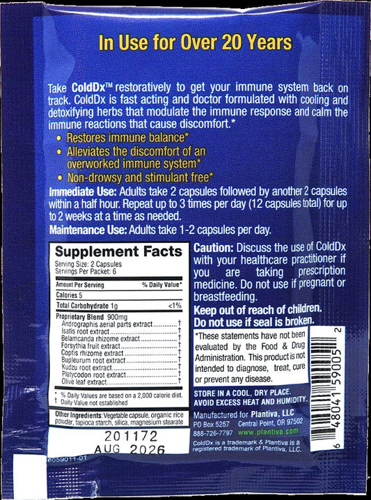 ColdDx 12-Capsule Packet, Vegan-1