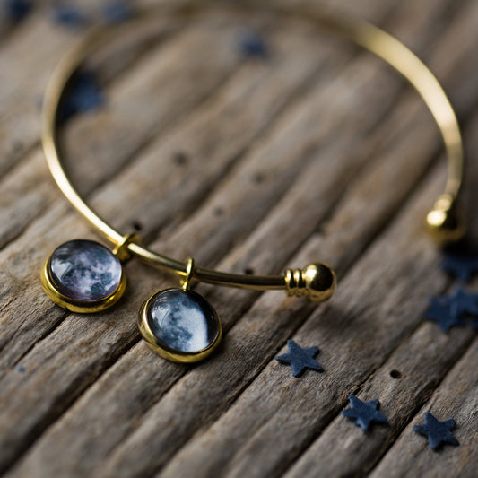 My Moon Custom Family Charm Bracelet with Multiple Moons